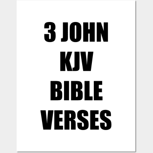 "3 JOHN KJV BIBLE VERSES" Text Typography Posters and Art